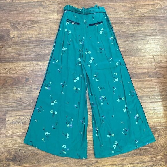 Free People size 0 Bennie Floral Printed Trouser Pants Wide Leg - Picture 5 of 8